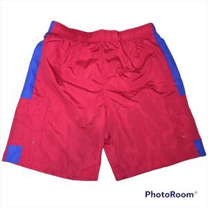 NWOT Swim Trunks Sz XL Red Blue Open Trails Vacation Surfing Cruise